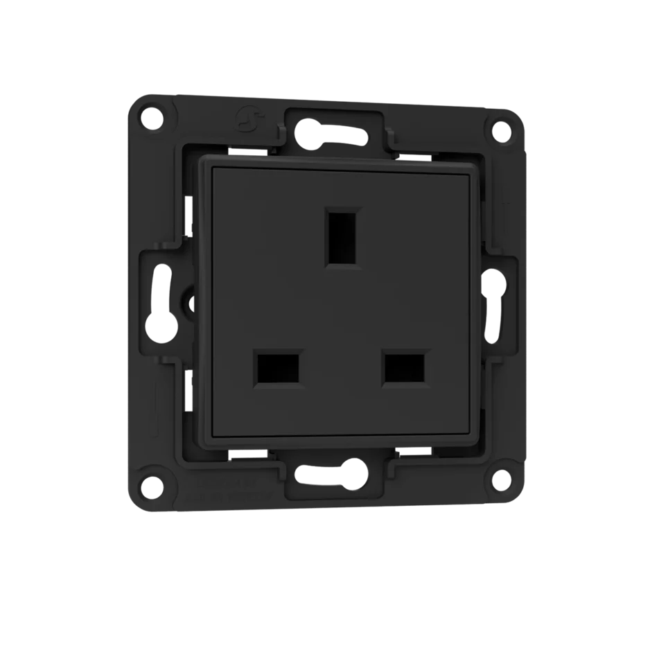 Shelly Wall Socket UK Black